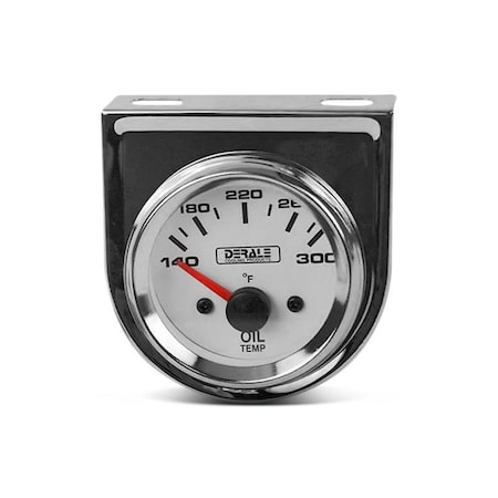 Derale 2.12 in. White Electric Oil Temperature Gauge Kit D65-13009